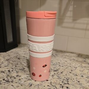 Starbucks Philippines Edition 2026 Spring. Pink Tumbler with Ladybug Design